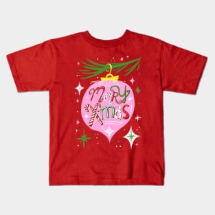 Cute merry Christmas ornament Kids T-Shirt